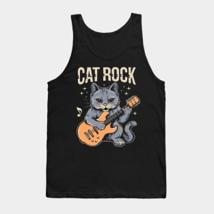 Cat rock guitarist Tank Top